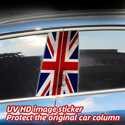 For MINI Auto B-pillar Union Flag Stickers Center Column Decor