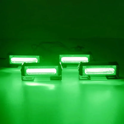 Cob Front Grille Emergency Strobe Head 80W Green Warning