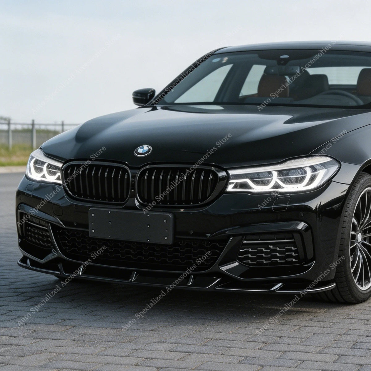 For BMW G11 G12 Pre-Lci M Sport Gloss Black ABS Front Bumper