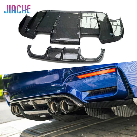 For BMW M3 M4 F80 F82 Real Carbon Fiber Rear Bumper Lip F83