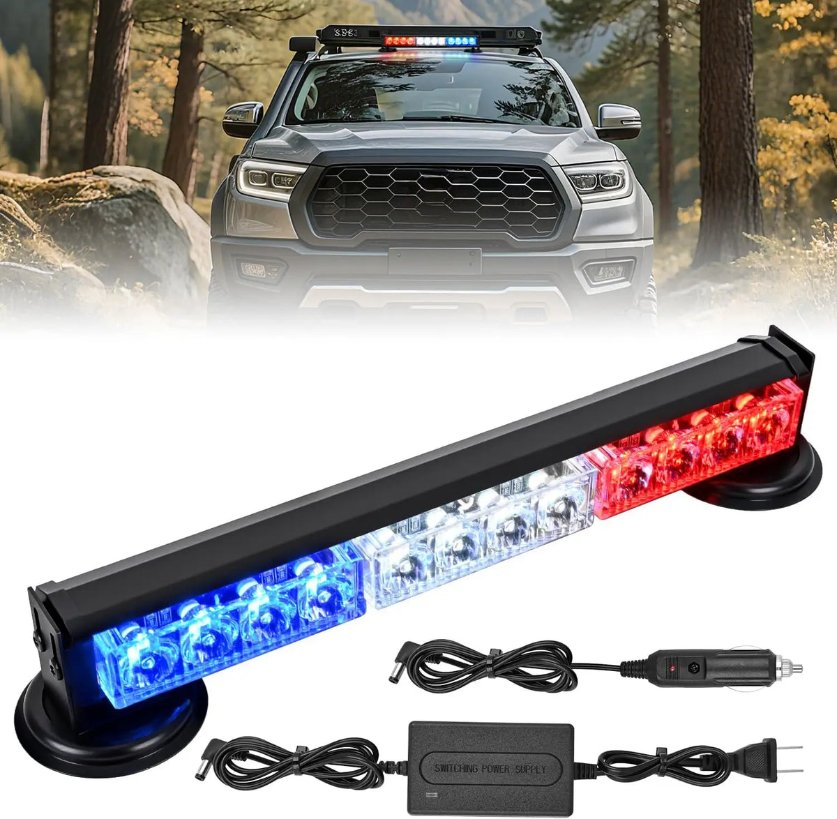 Nilight 12LED Wireless Strobe Blue Inch Magnetic Mount MINI