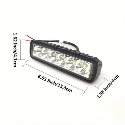 2PCS 18W Work Drl Spotlight Bright Offroad SUV Truck