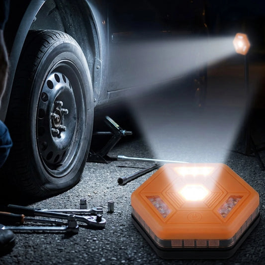 Orange Magnetic Road Flare Warning IP67 Waterproof Emergency