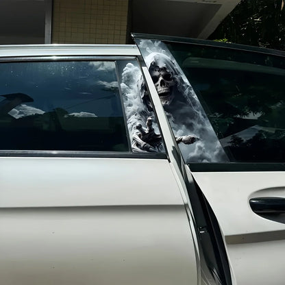 2-piece Set Ghost Skeleton Vinyl Stickers Easy Stick Tear