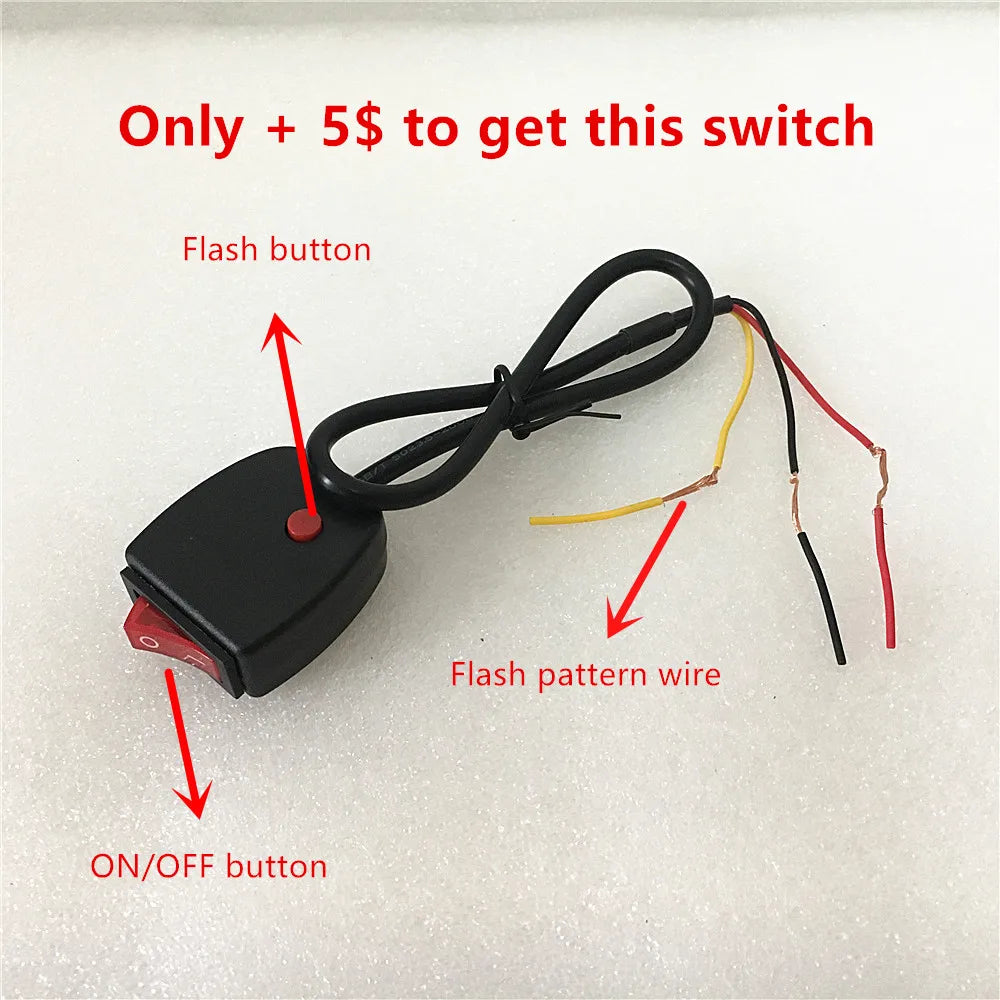 1PC Coxswain 12W Strobe Warning Surface Mount Side Marker