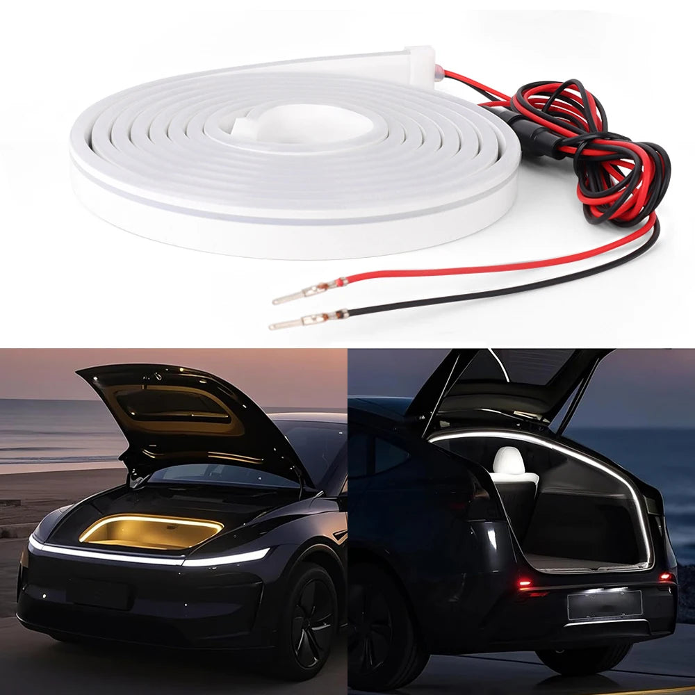 Universal Car LED Trunk Lighting Accessories Dynamic Flowing Flexible Ambient Light Interior Decoration Car Tailgate Lig