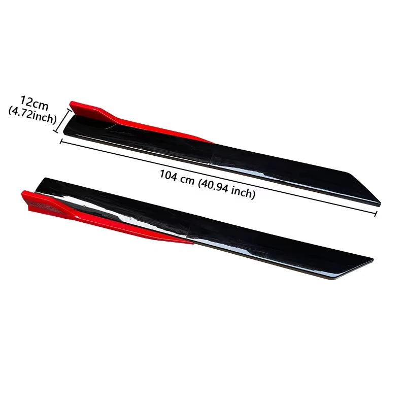 For Benz 4PCS Set Side Skirt Extensions Rocker Lip Splitters BMW