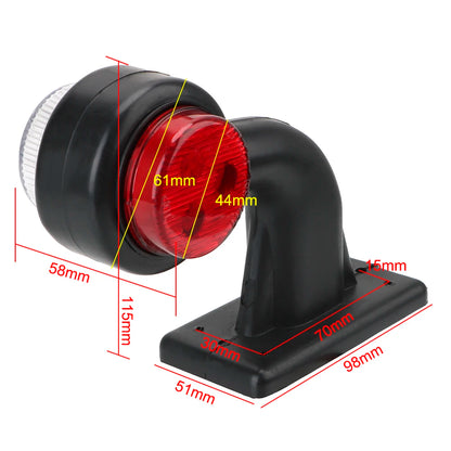 Truck 12 24V Side Marker Indicator car-styling Red White