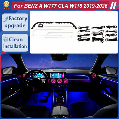 Ambient Lighting Retrofit Kit Guides Wiring Fits Mercedes-Benz
