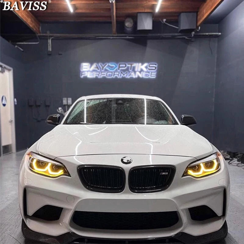 For BMW M2 2 Series Drl Lemon Yellow Angel Eyes Multicolor F22