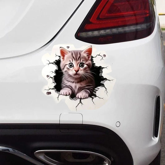 For Window Bumper Cute 3D Durable Cat Pattern Sticker Body