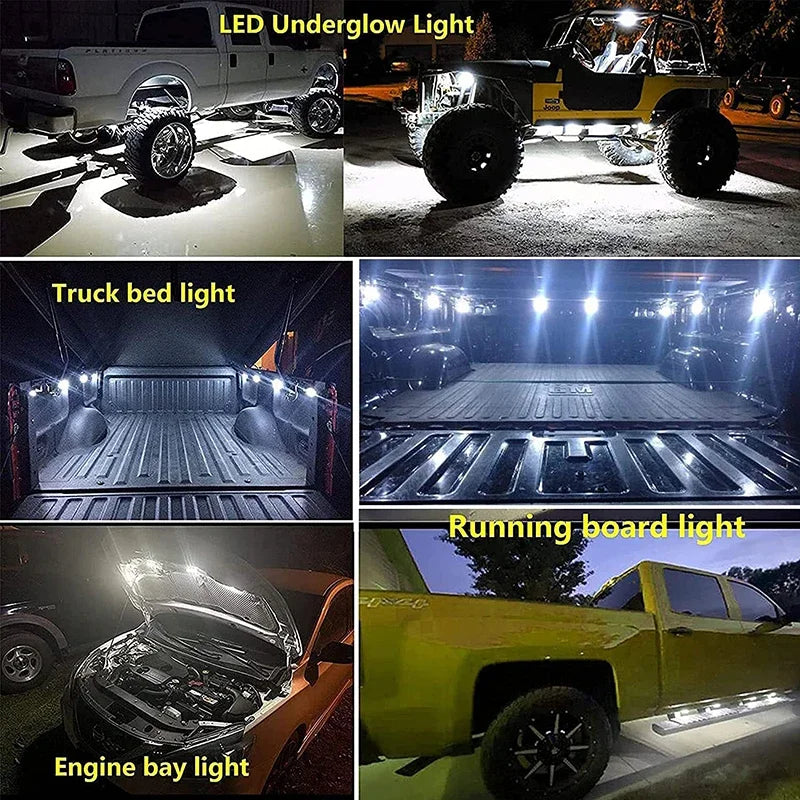 For Rv Boat Cargo Pickup 8PCS 6000K Truck Bed Lighting 5730 48