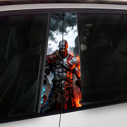 2piece Waterproof Sunscreen b-pillar Sticker Durable Vinyl
