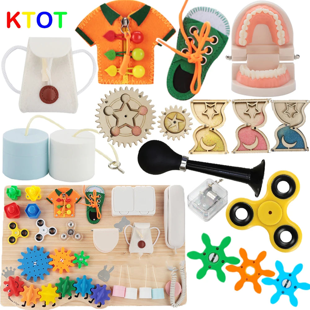 Busy Board Montessori Activity Components Baby Life Skills