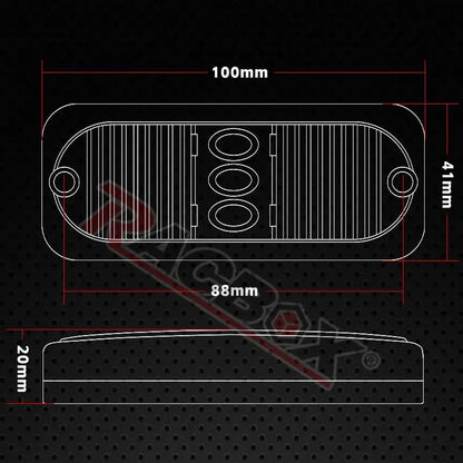 Inch Side Marker Clearance Amber Red Signal Indicator Tail