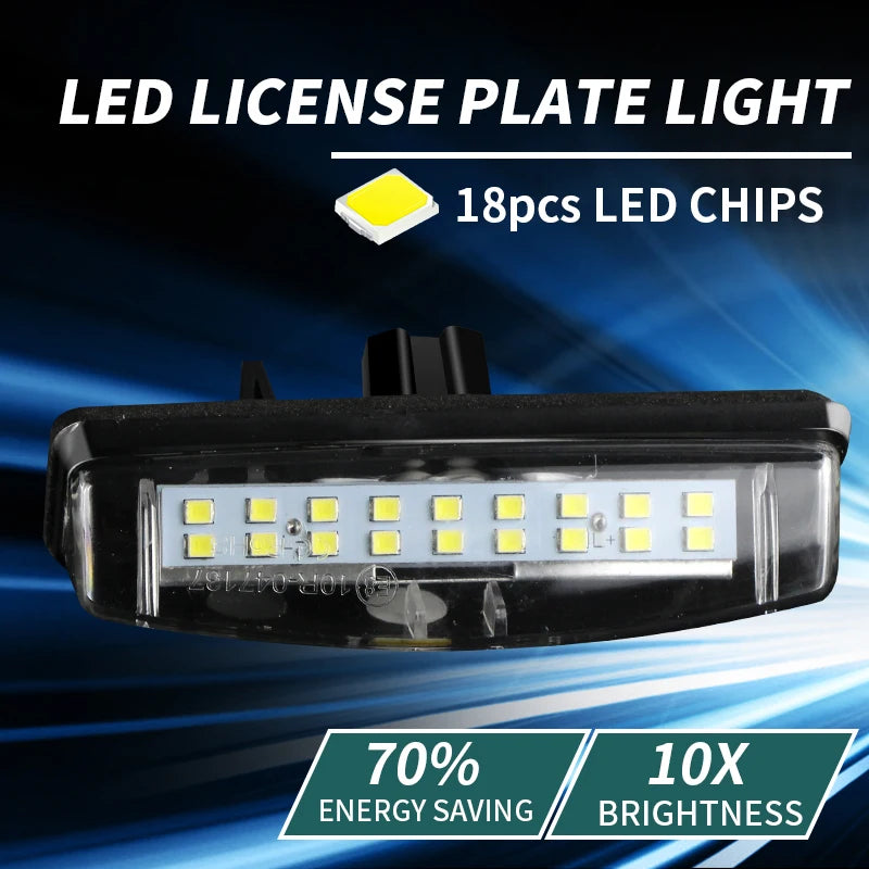 For Mitsubishi Colt 2PCS Number License Plate White 12V Plus