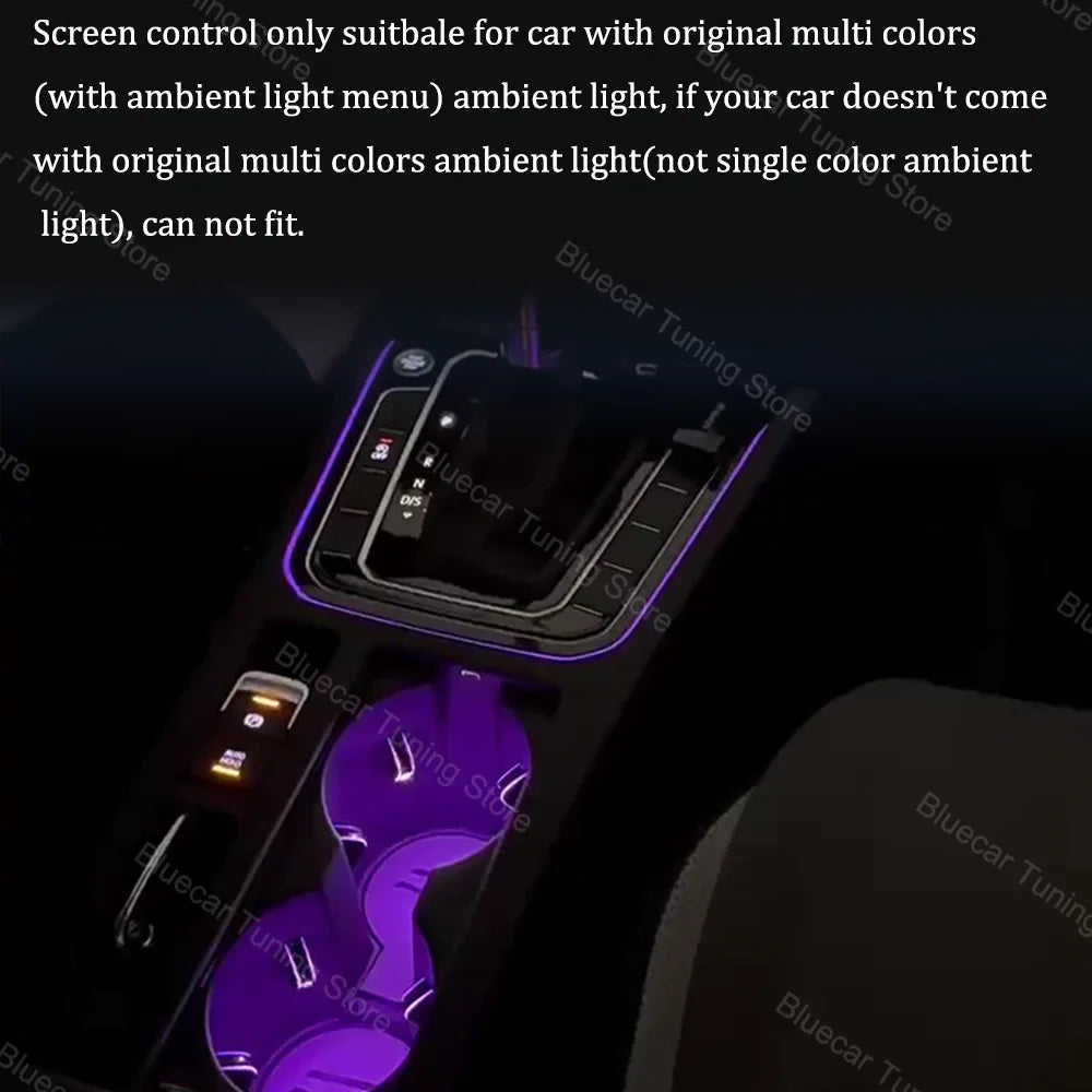 For VW Passat B8 2019-2025 LED Reading Saddle Cup Holder