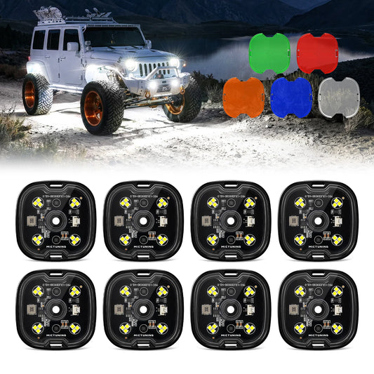 Mictuning Pods Rock Underglow Chassis Trucks Suvs IP68 Waterproof