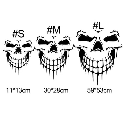Sticker Removable Waterproof Colorful Laser 3D Skull Vinyl Pet