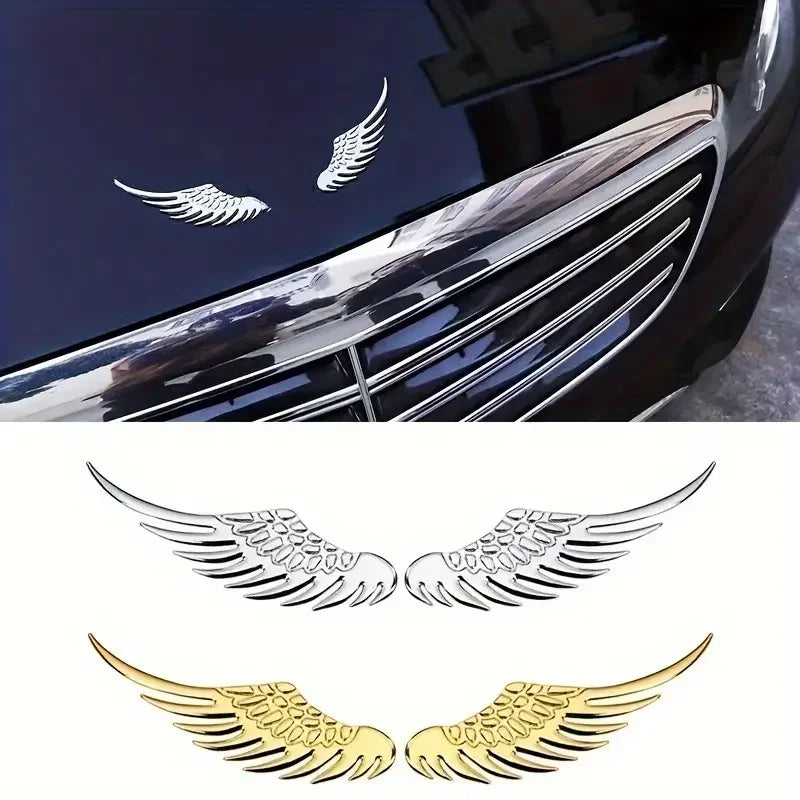 Sticker 3D Stereo Metal Angel Wing Moto Decals Emblem