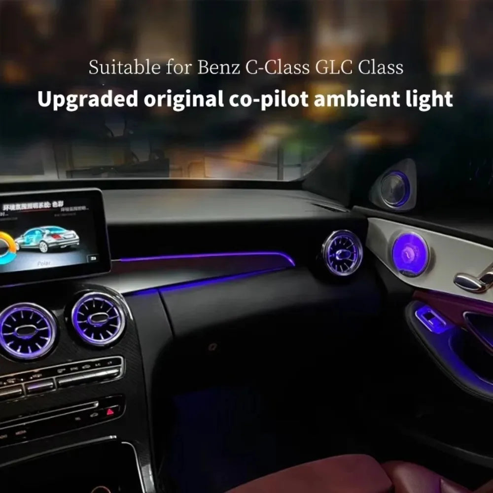 For Mercedes C Glc X253 W205 Colors RGB Interior Ambient Kit