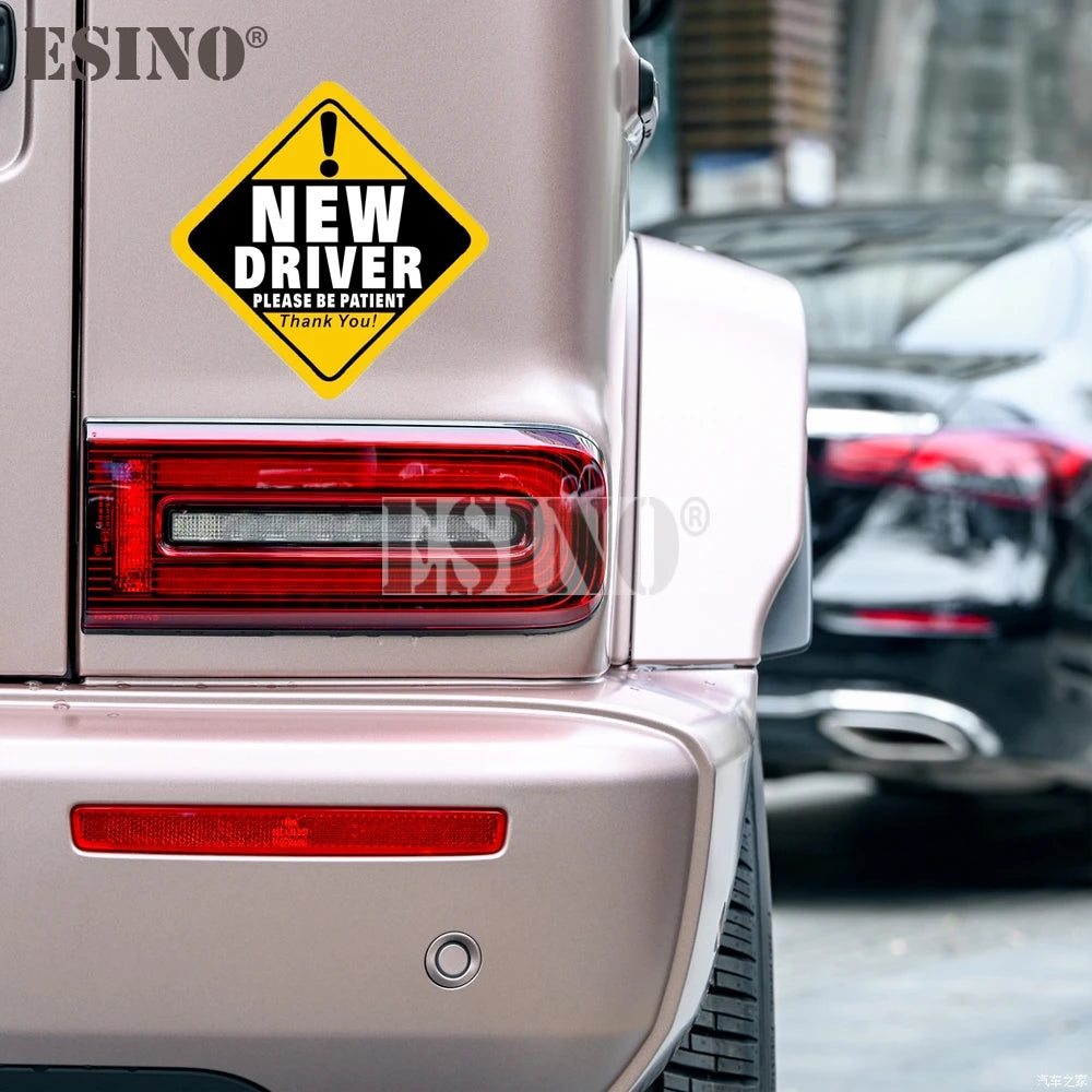 Warning Please Be Patient Driver Adhesive Pvc Waterproof Sticker