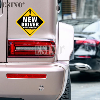 Warning Please Be Patient Driver Adhesive Pvc Waterproof Sticker