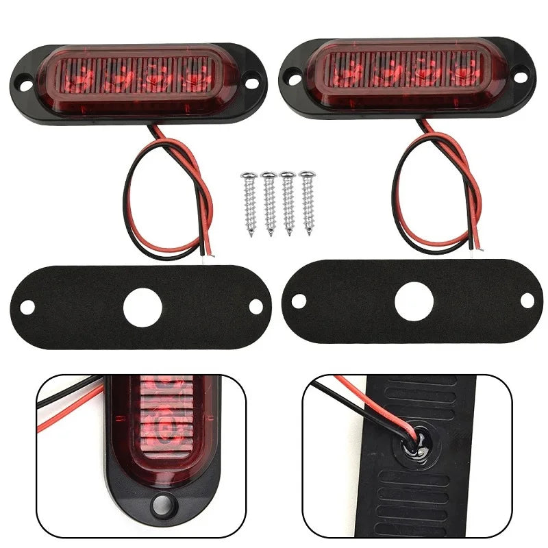 12V 24V Strobe Warning Side Marker Brightness Clearance Indicator