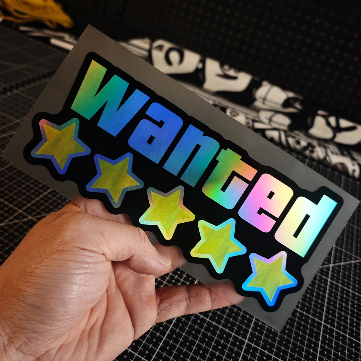 Piece Limited Edition Laser 5-star Wanted Window Bumper Sticker