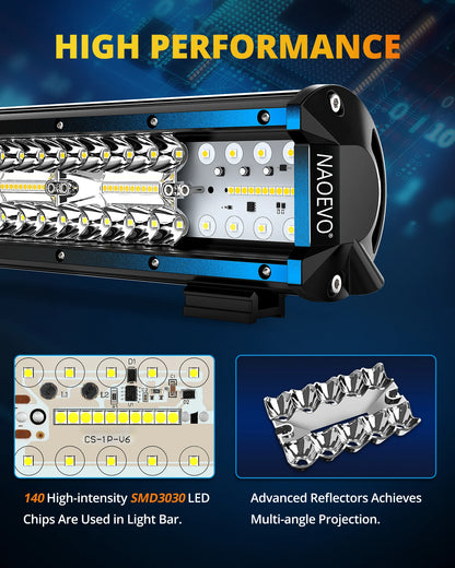 20inch Bar Naoevo 420W Flood Spot Combo Beam Driving