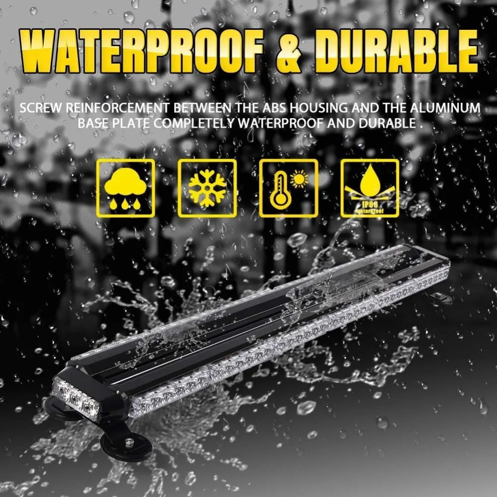 For Tow Vehi Emergency Strobe Rooftop Flashing Bar Double Side