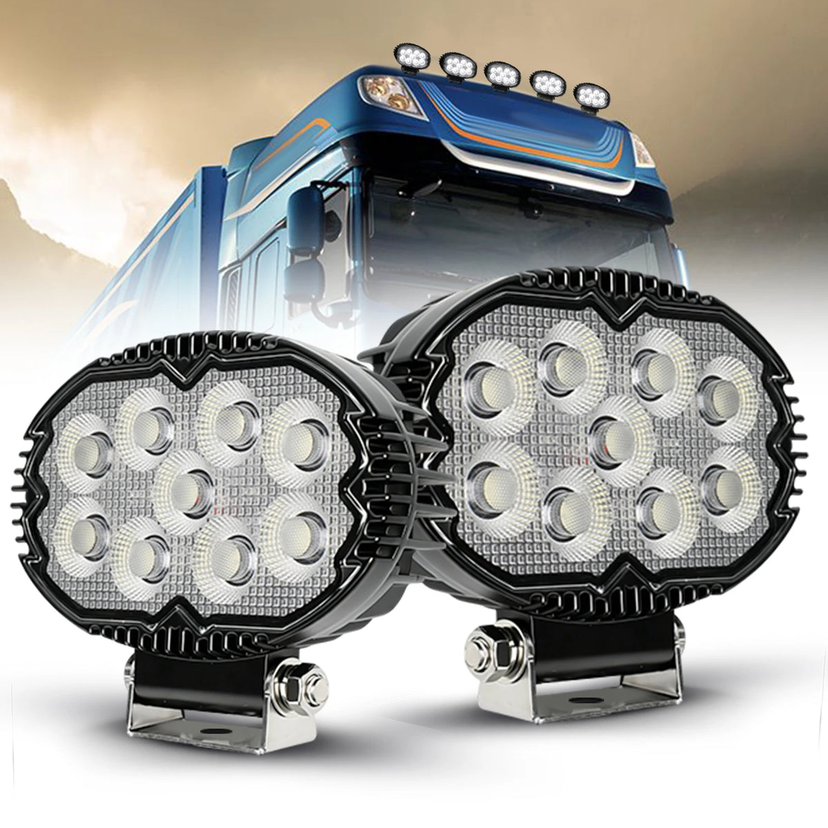 Hl 5.5-inch Elliptical Aluminum Alloy Casing Working Floodlight