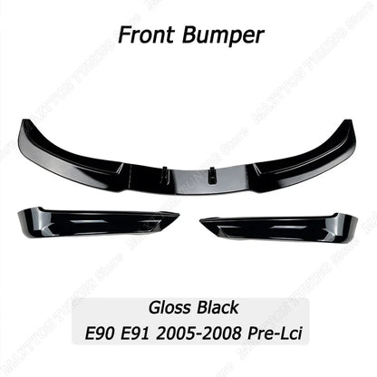 For BMW E90 E91 320I 330I Front Bumper Splitter Lip Diffuser