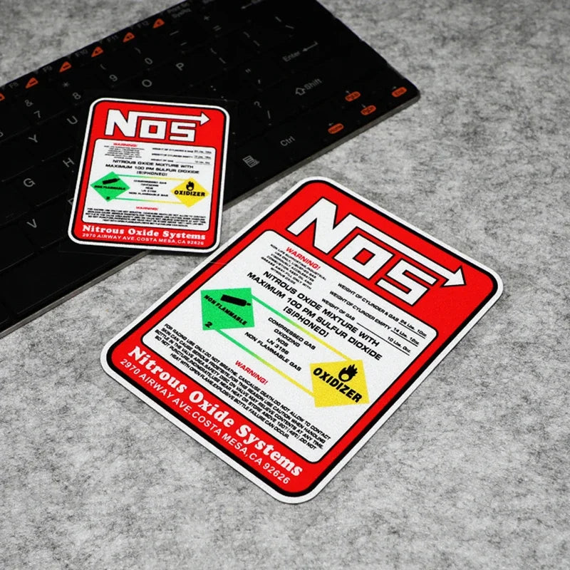 2PCS Stickers Reflective Nitrogen Acceleration Body Rear Window