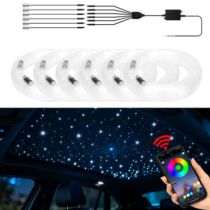 Starry Sky Atmosphere In RGB Fiber Optic Star Ceiling