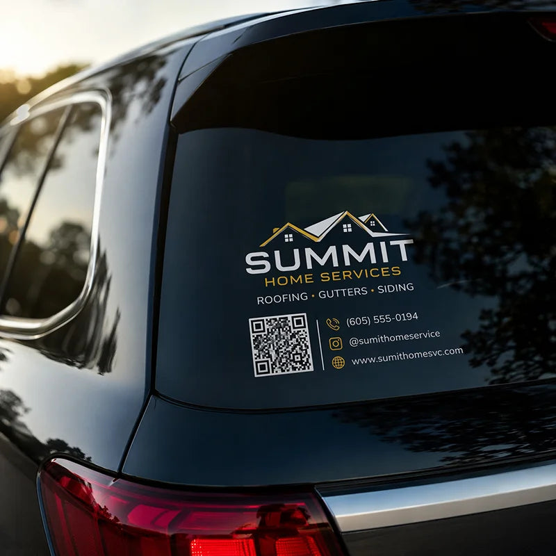 For Storefront Glass Door Vehicle Window Custom Uv Printed Qr