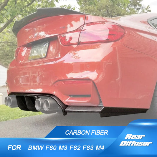 For BMW 3 4 Serises F80 Rear Splitter Carbon Fiber Body Kit
