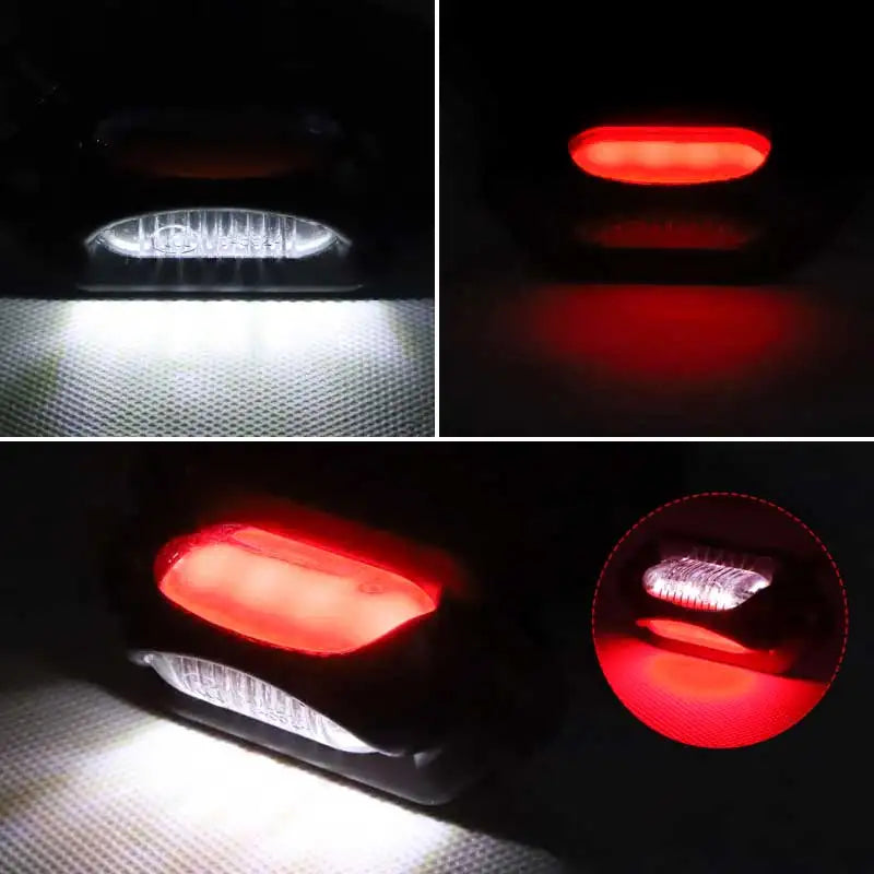 10PCS 12V 24V License Plate White Red Side Marker