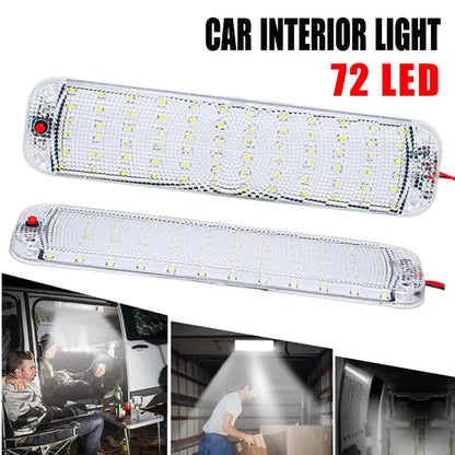 2PCS 72LED 12v-80v Interior Dome Roof Ceiling Reading Lighting