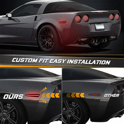 For Chevrolet Corvette C6 Front Rear Bumper Side Marker Turn
