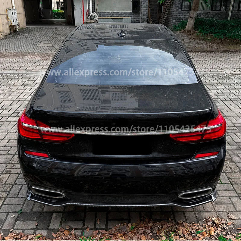 For BMW Rear Bumper Glossy Black Diffuser Spoiler Lip Trunk Wing
