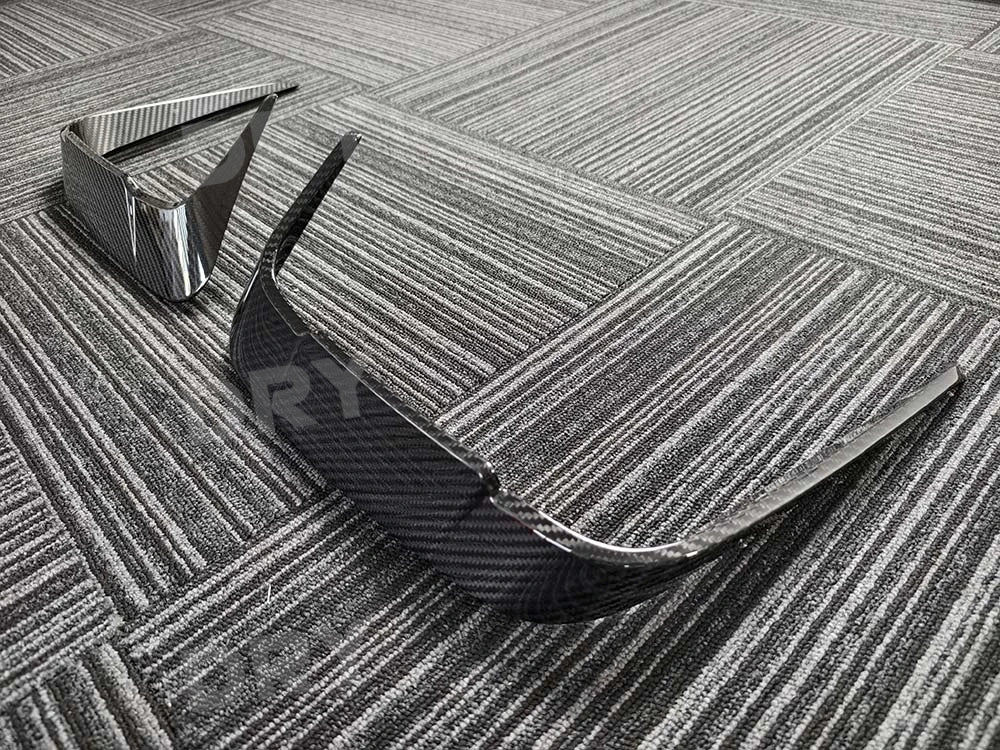 For BMW 8 Series F91 F92 Dry Carbon Fiber Rear Bumper Canards