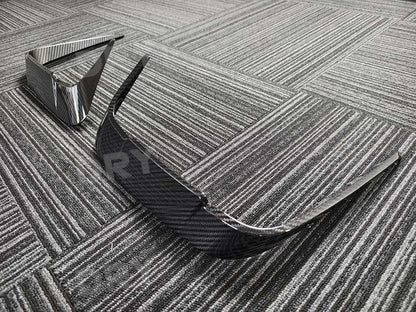 For BMW 8 Series F91 F92 Dry Carbon Fiber Rear Bumper Canards