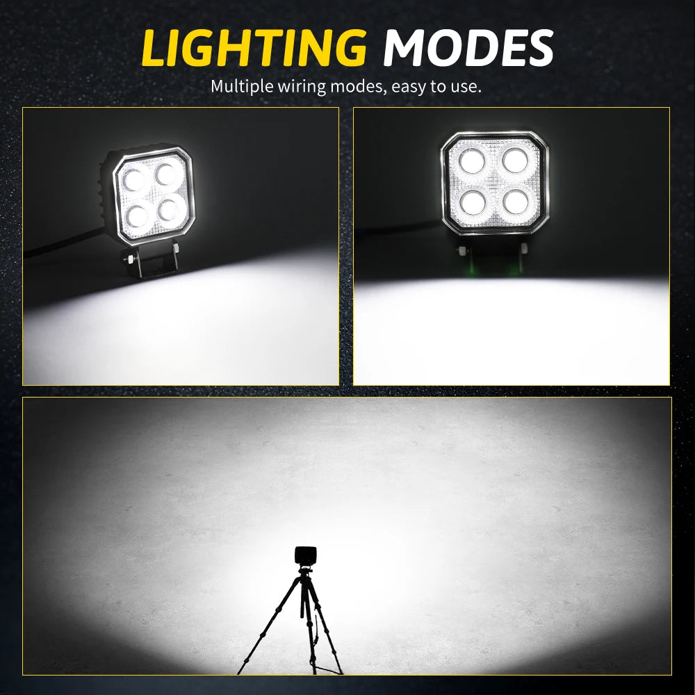 Co Offroad Use Inch Rectangle Work Flood Beam 9-32v