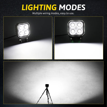 Co Offroad Use Inch Rectangle Work Flood Beam 9-32v