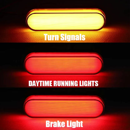 For Motorcycle Utv 4X4 24V 12V Van Truck 34LED Turn Signals Rear