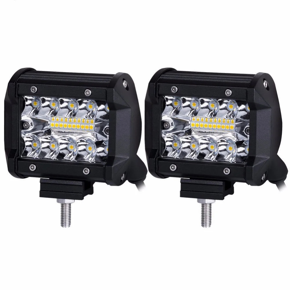 For Pickup Inch 60W Work Spot Flood Offroad Bar Trailer Tow
