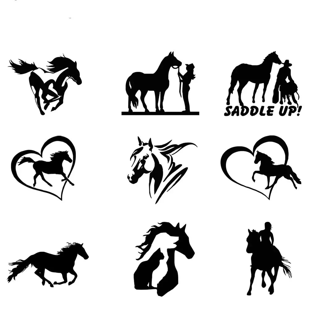 Horse Life Cow Boy Decals Pvc Sunscreen Waterproof Motorcycle