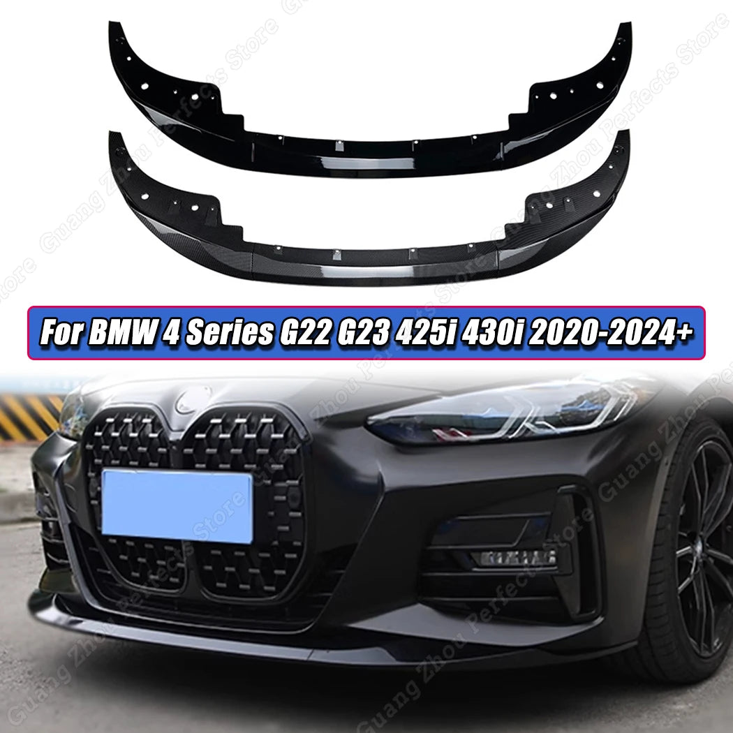 For BMW 4 Series G22 G23 Front Bumper Lower Diffuser Spoiler