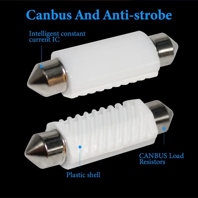 10X C5W 12V Festoon C10W Canbus 31MM 36mm39mm41mm Interior
